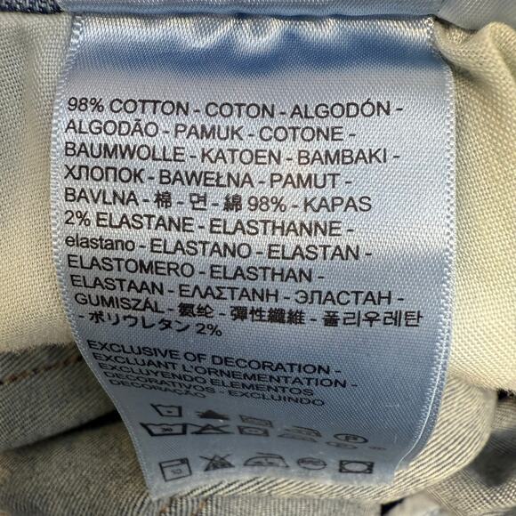 Levi's Jeans Women's 29 (size 8) Blue Wedgie Skinny Button Fly Distressed EUC - Picture 8 of 15